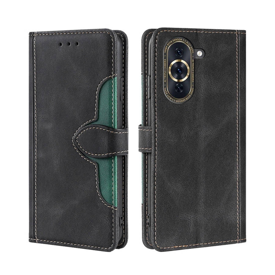 Skin Feel Magnetic Buckle Leather Phone Case, For Huawei nova 10, For Huawei nova 10 Pro, For Nok...