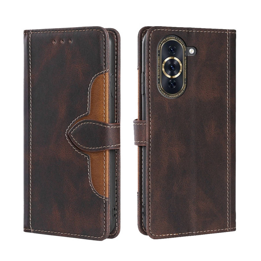 Skin Feel Magnetic Buckle Leather Phone Case, For Huawei nova 10, For Huawei nova 10 Pro, For Nok...