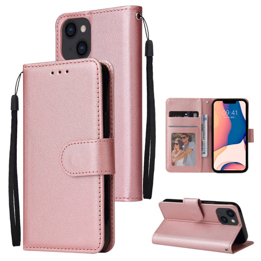 Multifunctional Horizontal Flip Leather Case with Three Card Slot, For iPhone 14, For iPhone 14 P...