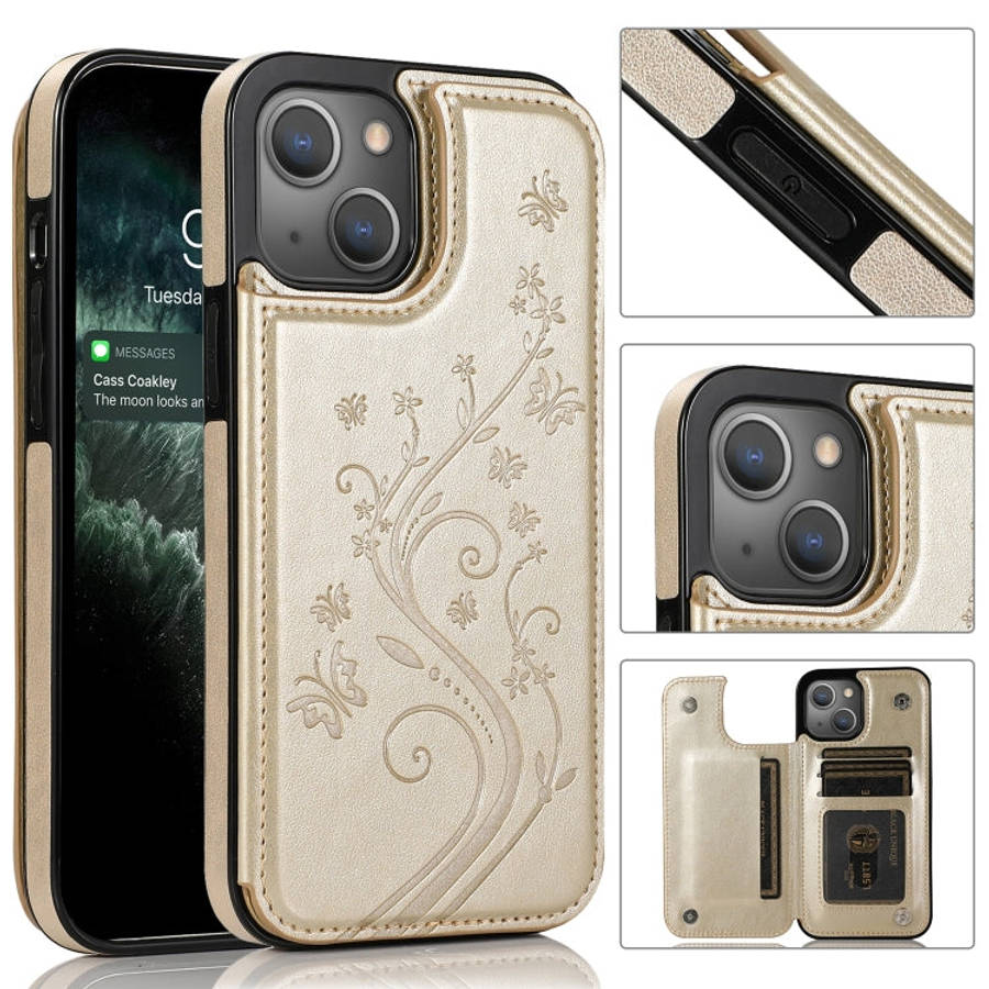 Butterflies Flowers Double Buckle Case, For iPhone 14 Pro Max, For iPhone 14 Pro, For iPhone 14, ...