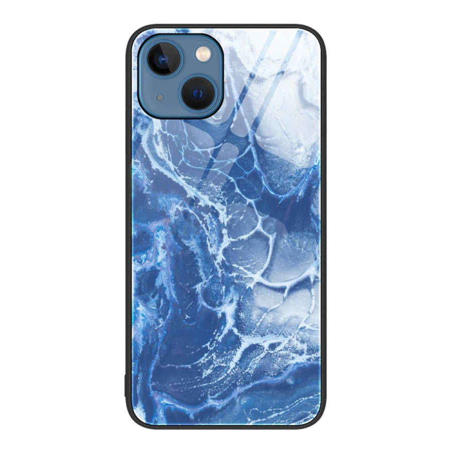 Marble Pattern Glass Protective Phone Case, For iPhone 13 Pro Max, For iPhone 13 Pro, For iPhone ...