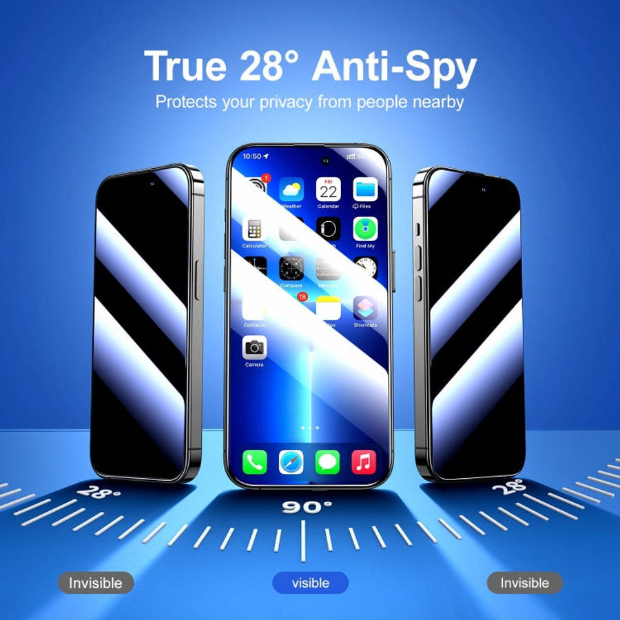 JOYROOM 2.5D Screen Printing Full Screen Black Edge Privacy Tempered Glass Film, For iPhone 14 Pl...