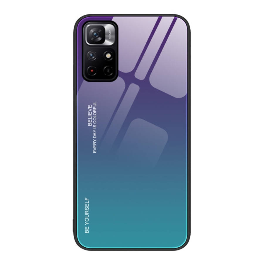 Gradient Color Glass Case, For Xiaomi Redmi 10C, For Xiaomi Redmi Note 11 5G/Poco M4 Pro, For Xia...