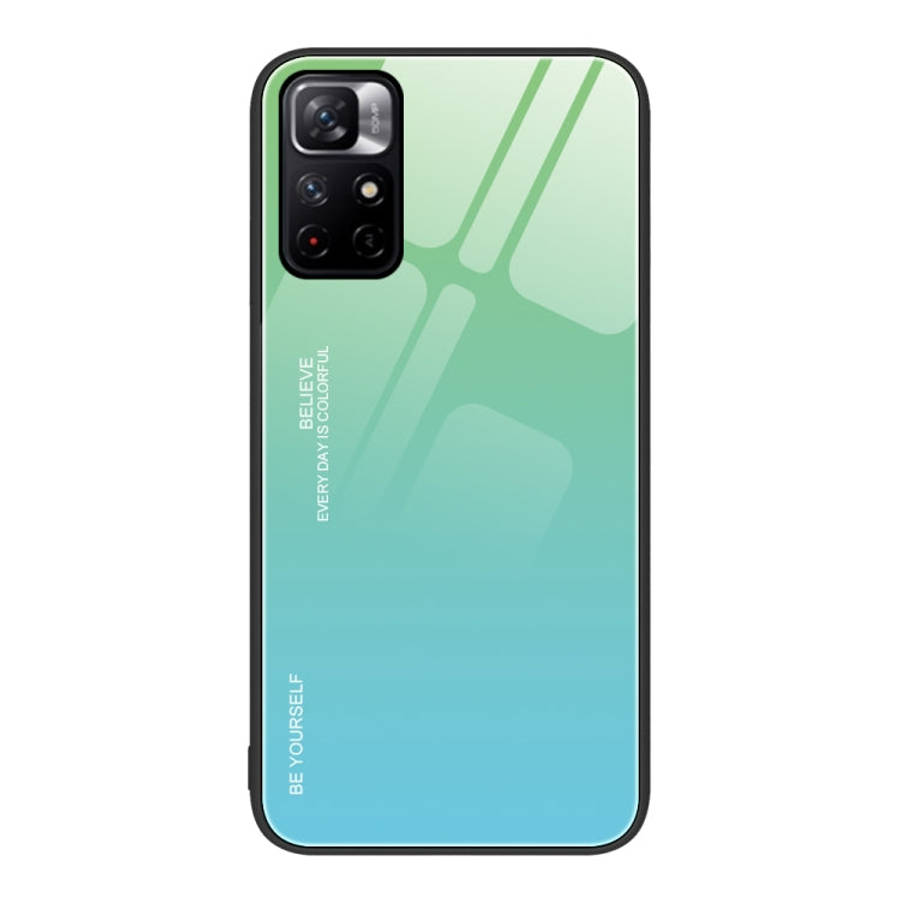 Gradient Color Glass Case, For Xiaomi Redmi 10C, For Xiaomi Redmi Note 11 5G/Poco M4 Pro, For Xia...