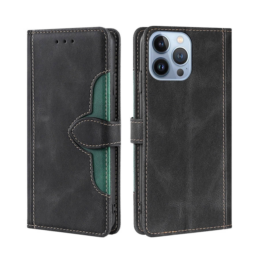 Skin Feel Magnetic Buckle Leather Phone Case, For iPhone 14, For iPhone 14 Plus, For iPhone 14 Pr...