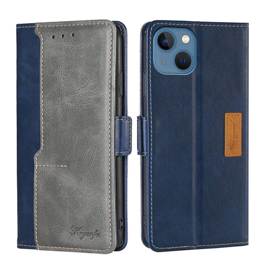 Contrast Color Side Buckle Leather Phone Case, For iPhone 14, For iPhone 14 Plus, For iPhone 14 P...