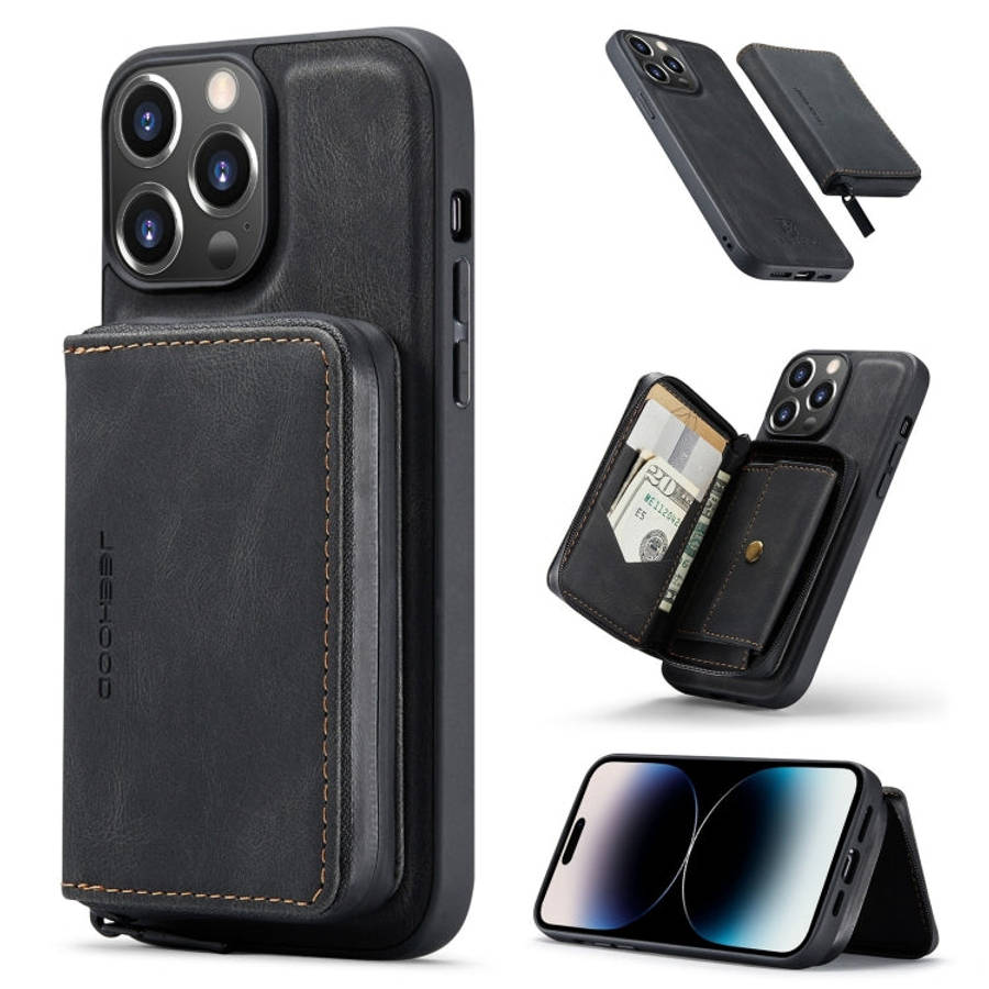 JEEHOOD Magnetic Zipper Wallet Leather Phone Case, For iPhone 14, For iPhone 14 Plus, For iPhone ...