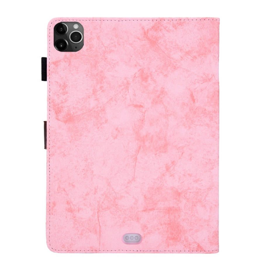 For iPad Pro 11 (2020) Marble Style Cloth Texture Tablet PC Protective Leather Case with Bracket ...