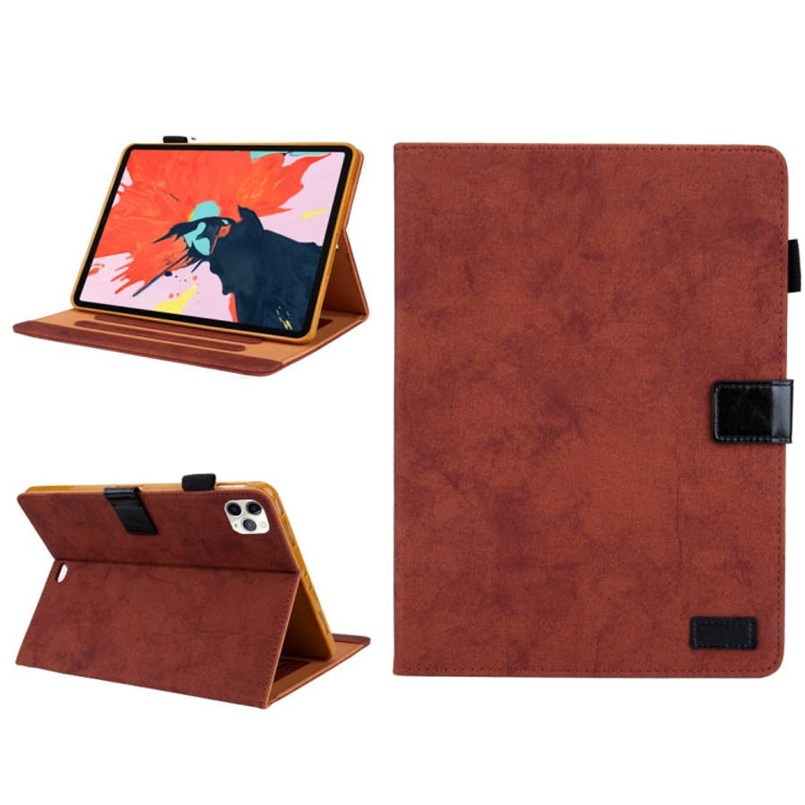 For iPad Pro 11 (2020) Marble Style Cloth Texture Tablet PC Protective Leather Case with Bracket ...