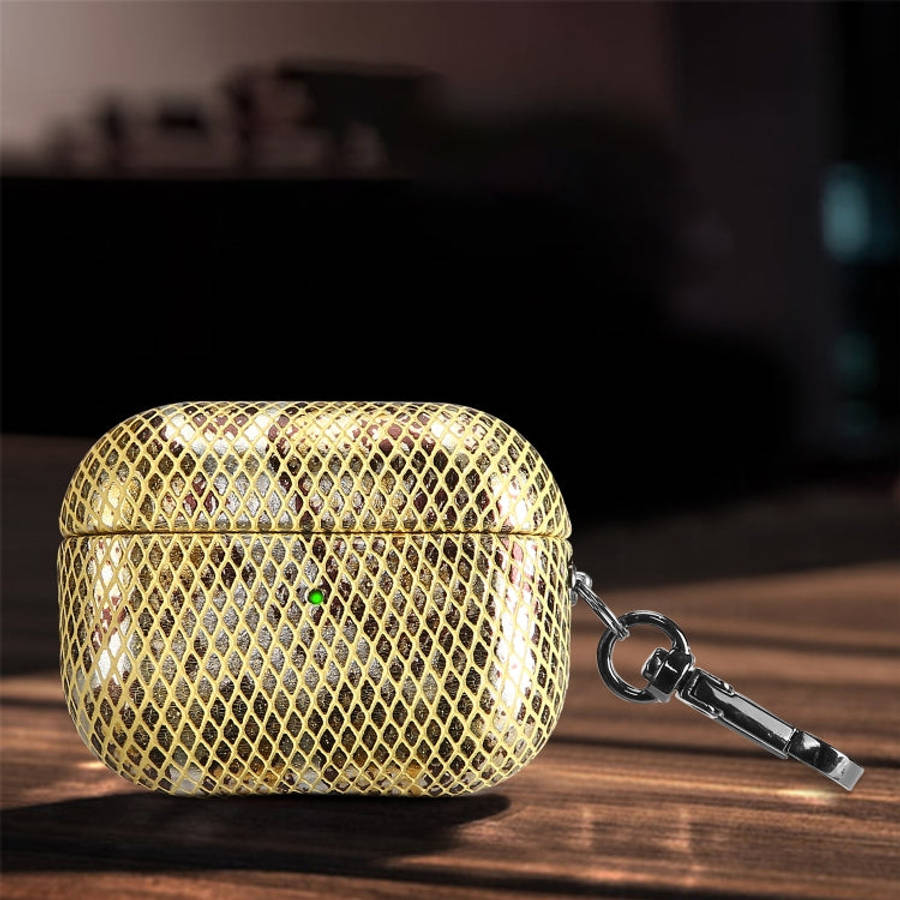 J01 Mesh Snakeskin Headphone Case, For AirPods Pro, For AirPods 3