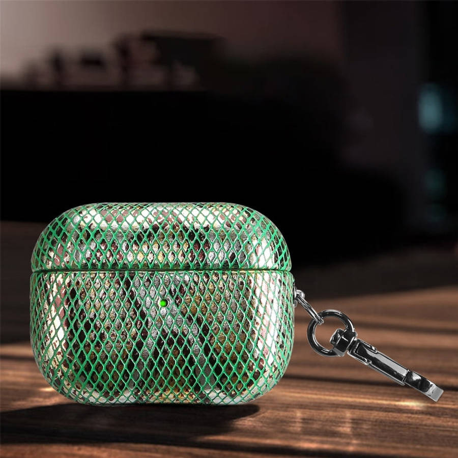 J01 Mesh Snakeskin Headphone Case, For AirPods Pro, For AirPods 3
