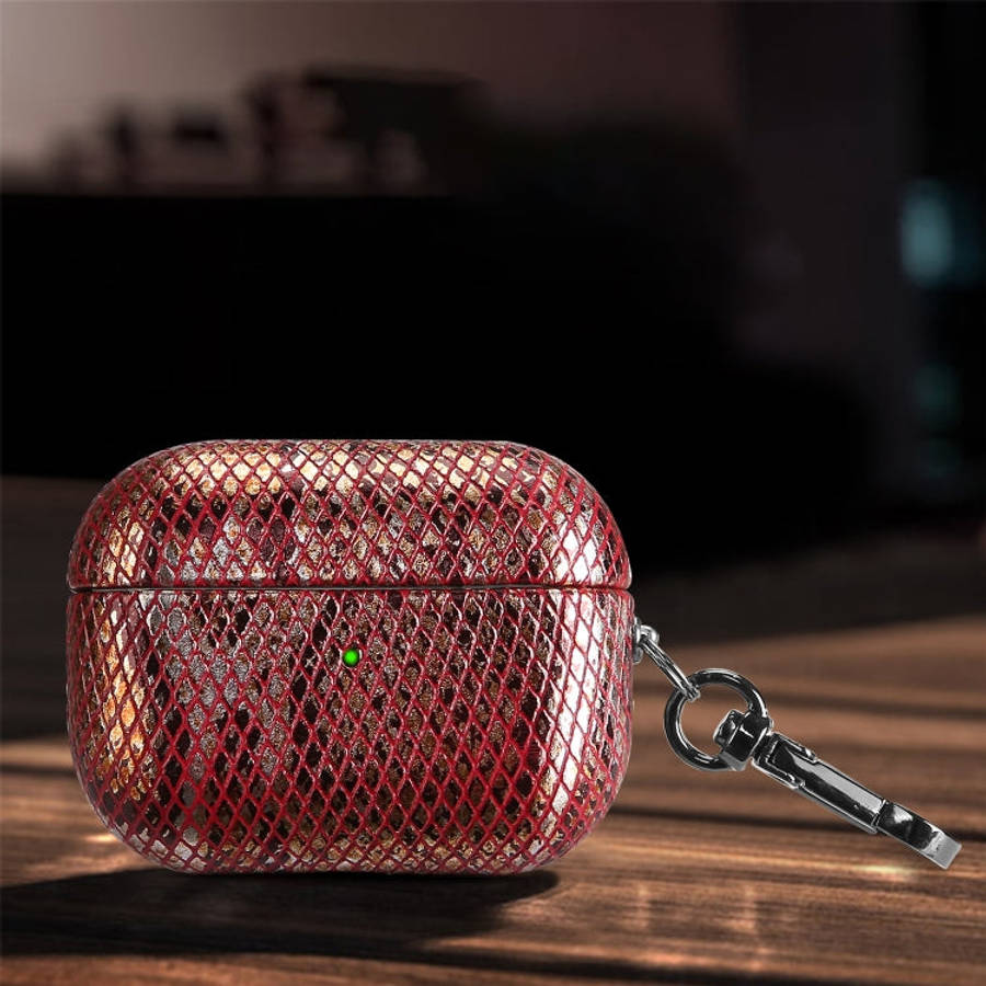 J01 Mesh Snakeskin Headphone Case, For AirPods Pro, For AirPods 3
