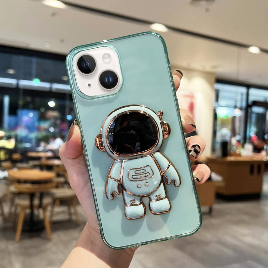 Plating Astronaut Holder TPU Phone Case, For iPhone 14, For iPhone 14 Plus, For iPhone 14 Pro, Fo...