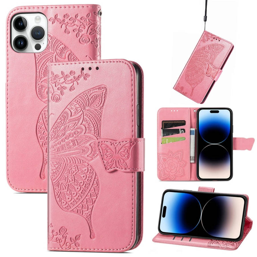 Butterfly Embossing Leather Case, For iPhone 14 Pro Max, For iPhone 14 Pro, For iPhone 14, For iP...