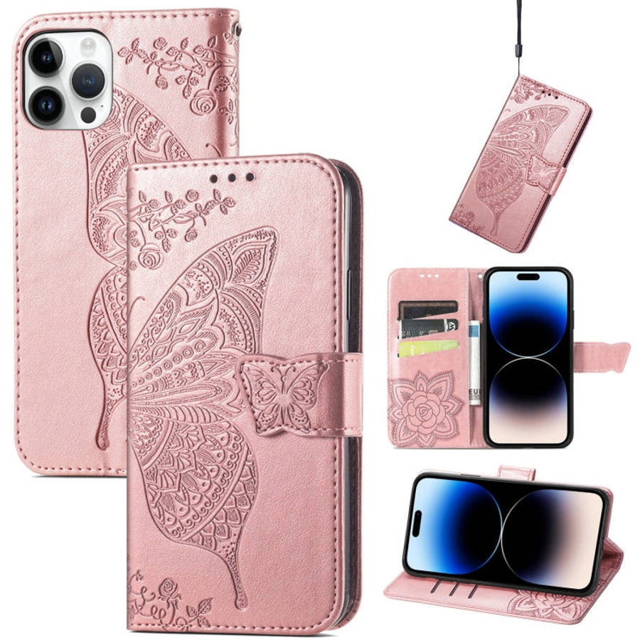 Butterfly Embossing Leather Case, For iPhone 14 Pro Max, For iPhone 14 Pro, For iPhone 14, For iP...