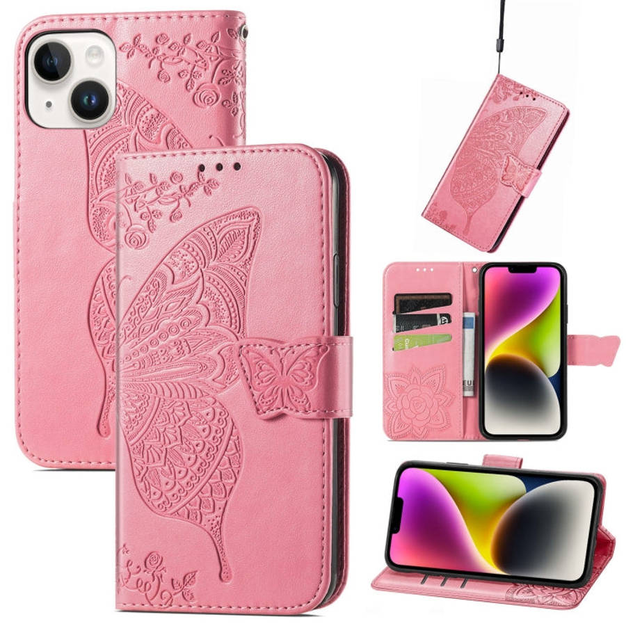 Butterfly Embossing Leather Case, For iPhone 14 Pro Max, For iPhone 14 Pro, For iPhone 14, For iP...