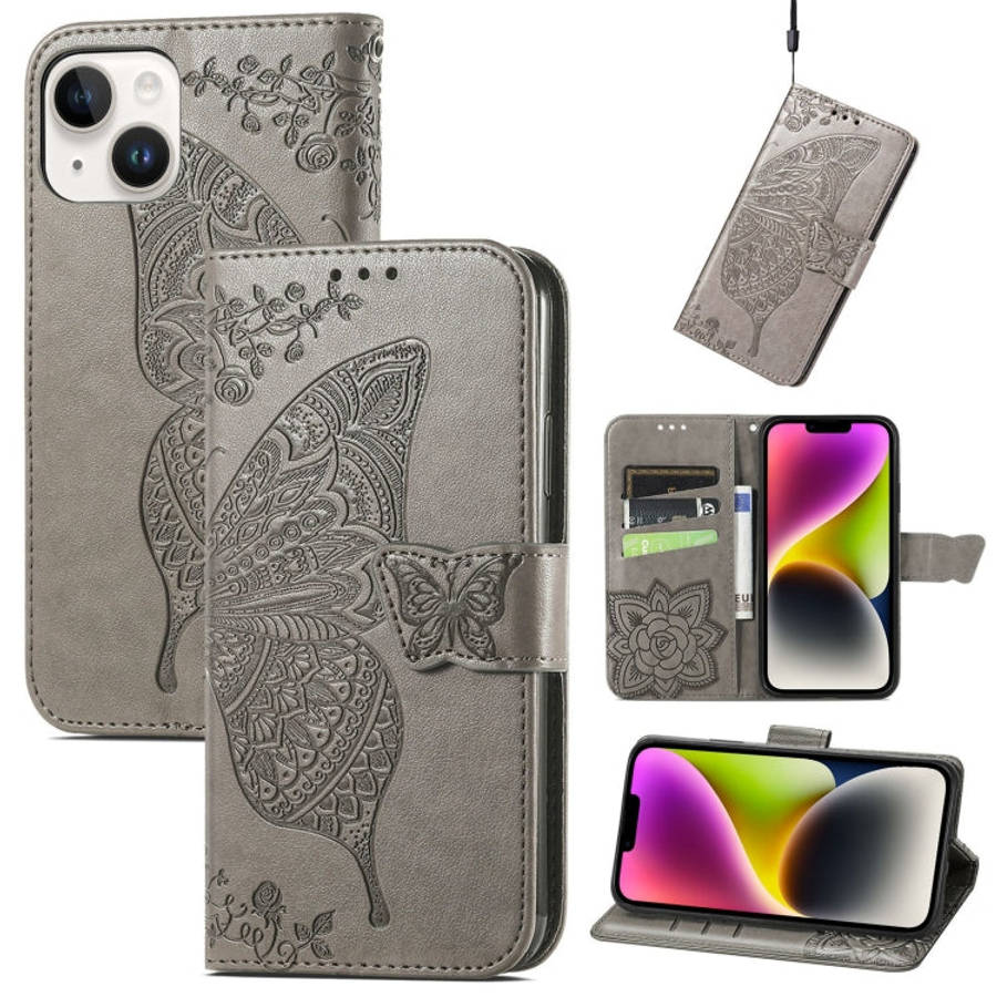 Butterfly Embossing Leather Case, For iPhone 14 Pro Max, For iPhone 14 Pro, For iPhone 14, For iP...