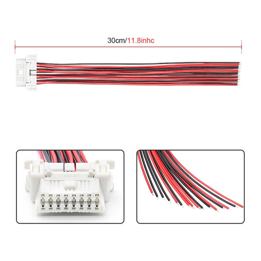 30cm 16Pin Fixed Terminal Extension Cable, Female Plug for Honda, Female Plug for Volkswagen, Mal...