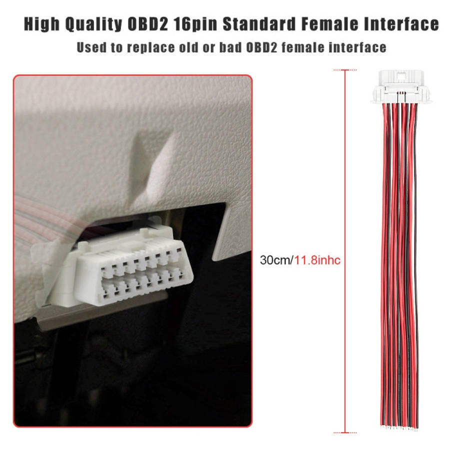 30cm 16Pin Fixed Terminal Extension Cable, Female Plug for Honda, Female Plug for Volkswagen, Mal...