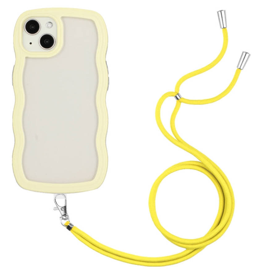 Lanyard Candy Color Wave TPU Clear PC Phone Case, For iPhone 15 Pro Max, For iPhone 15 Pro, For i...
