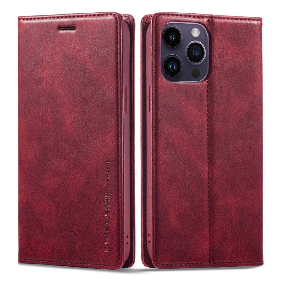LC.IMEEKE RFID Anti-theft Leather Phone Case, For iPhone 14 Pro, For iPhone 14 Pro Max, For iPhon...