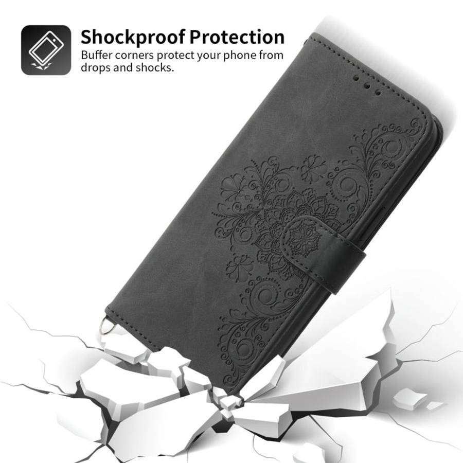 Skin-feel Flowers Embossed Wallet Leather Phone Case, For iPhone 14, For iPhone 14 Plus, For iPho...