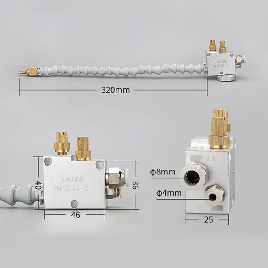 CNC Lathe Mist Coolant Lubrication Spray Engraving Machine Cooling Sprayer, Without Magnetic Base...