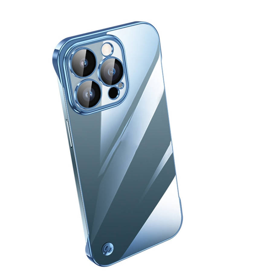 Electroplating Frameless Clear PC Phone Case, For iPhone 14, For iPhone 14 Plus, For iPhone 14 Pr...