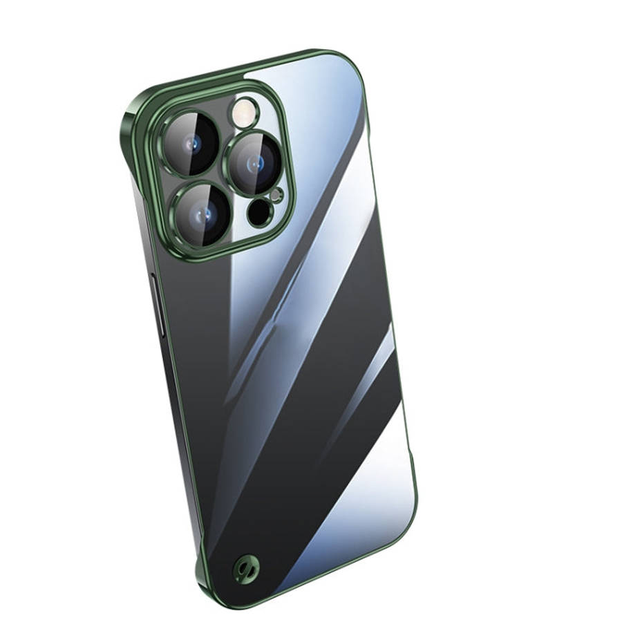 Electroplating Frameless Clear PC Phone Case, For iPhone 13 Pro Max, For iPhone 12, For iPhone 12...