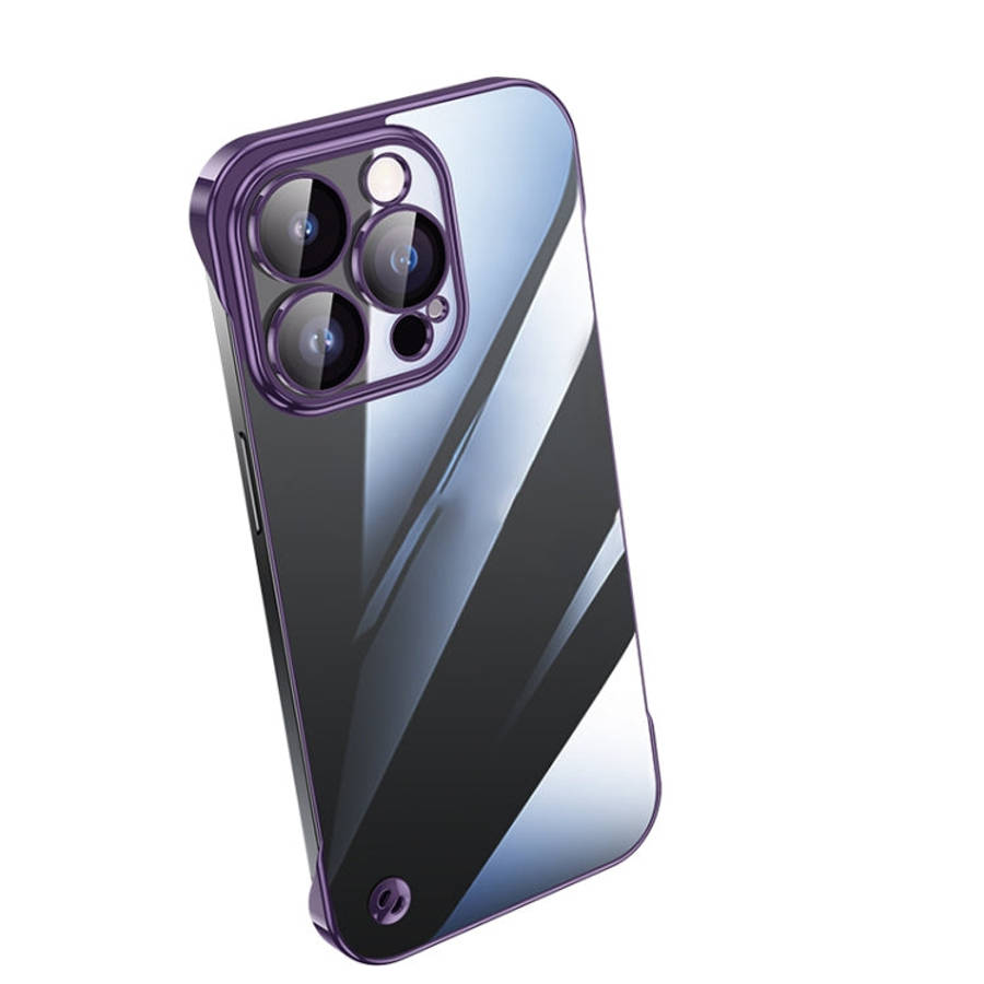 Electroplating Frameless Clear PC Phone Case, For iPhone 13 Pro Max, For iPhone 12, For iPhone 12...