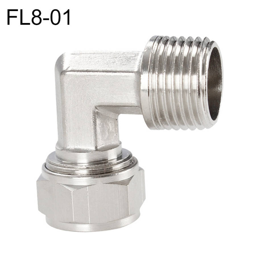 FL6-01 LAIZE Nickel Plated Copper Trachea Quick Fitting Twist Elbow Lock Female Connector, FL6-01...