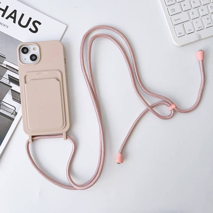 Crossbody Lanyard Elastic Silicone Card Holder Phone Case, For iPhone 13 Pro Max, For iPhone 12, ...