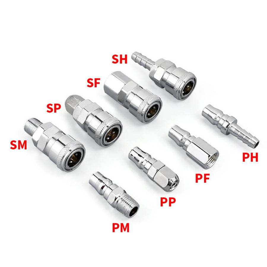 10pcs C-type Self-lock Air Tube Pneumatic Quick Fitting Connector, PF-20, PF-30, PF-40, PH-20, PH...