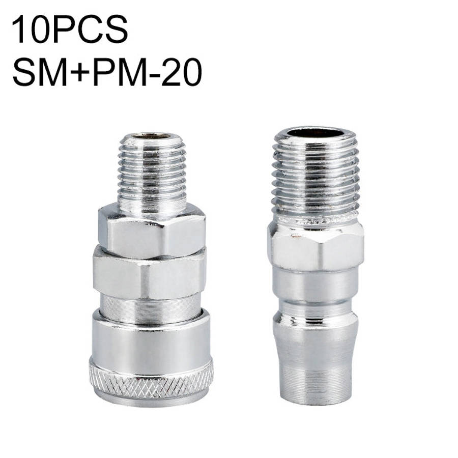 10pcs C-type Self-lock Air Tube Pneumatic Quick Fitting Connector, PF-20, PF-30, PF-40, PH-20, PH...
