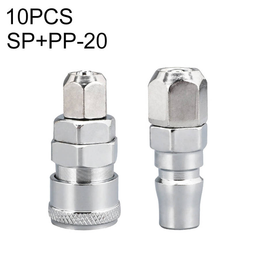 10pcs C-type Self-lock Air Tube Pneumatic Quick Fitting Connector, PF-20, PF-30, PF-40, PH-20, PH...