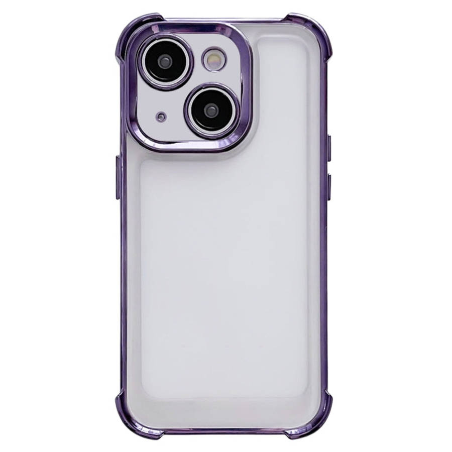 Electroplating Four-corner Shockproof Space Phone Case, For iPhone 15 Pro Max, For iPhone 15 Pro,...