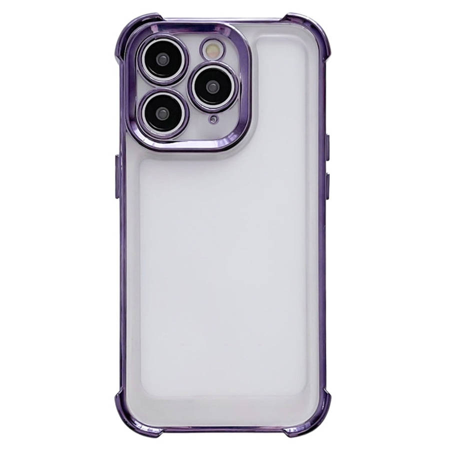 Electroplating Four-corner Shockproof Space Phone Case, For iPhone 15 Pro Max, For iPhone 15 Pro,...