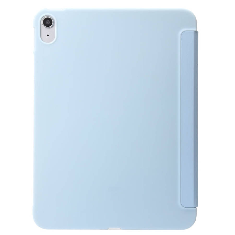Three-folding Holder Honeycomb Silicone + PU Smart Leather Tablet Case, For iPad 10th Gen 10.9 2022