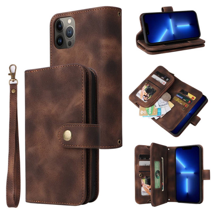 Multifunctional Card Slot Zipper Wallet Flip Leather Phone Case, For iPhone 11, For iPhone 11 Pro...