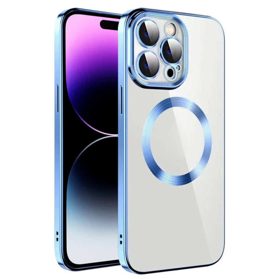 Electroplating MagSafe TPU Phone Case with Lens Film, For iPhone 14, For iPhone 14 Pro, For iPhon...
