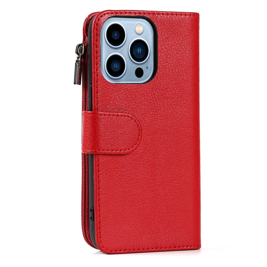 Microfiber Zipper Leather Phone Case, For iPhone 14 Pro Max, For iPhone 14 Pro, For iPhone 14, Fo...