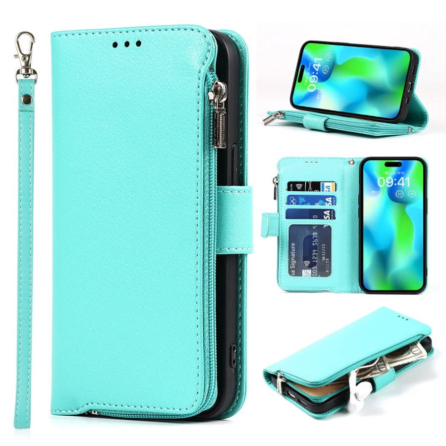 Microfiber Zipper Leather Phone Case, For iPhone 14 Pro Max, For iPhone 14 Pro, For iPhone 14, Fo...