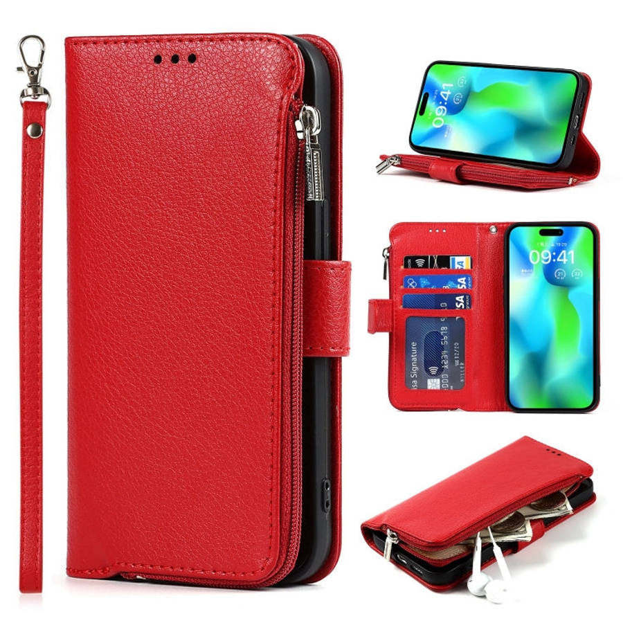 Microfiber Zipper Leather Phone Case, For iPhone 14 Pro Max, For iPhone 14 Pro, For iPhone 14, Fo...