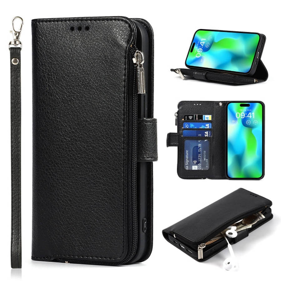 Microfiber Zipper Leather Phone Case, For iPhone 14 Pro Max, For iPhone 14 Pro, For iPhone 14, Fo...