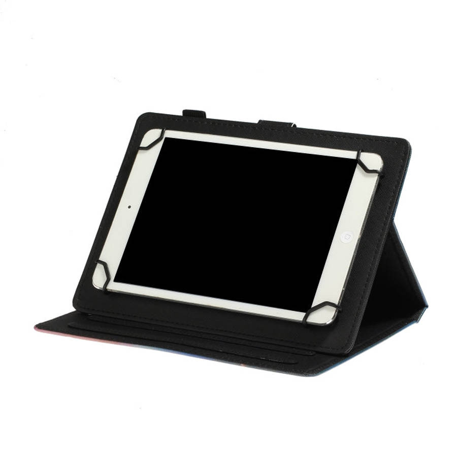 Tablet PC Universal Coloured Drawing Pattern Horizontal Flip Leather Case with Holder & Card Slot...