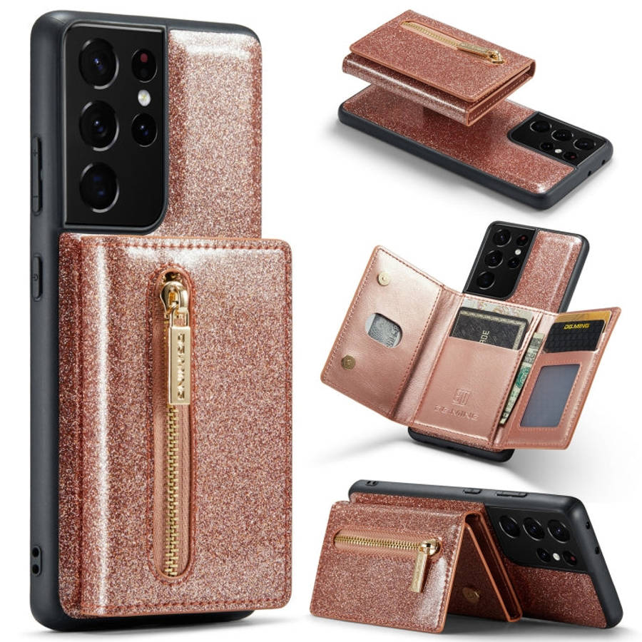 DG.MING M3 Series Glitter Powder Card Bag Leather Case, For Google Pixel 6, For Samsung Galaxy S2...