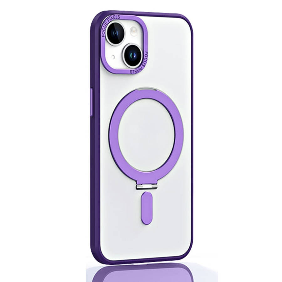 Skin Feel MagSafe Shockproof Protective Phone Case with Holder, For iPhone 14, For iPhone 14 Plus...