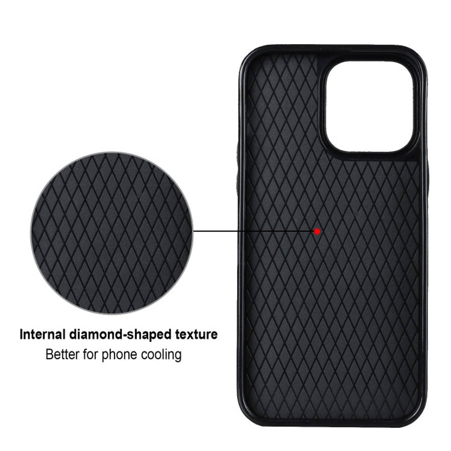 Rhombic PU Leather Phone Case with Ring Holder, For iPhone 13 Pro, For iPhone 13 Pro Max, For iPh...
