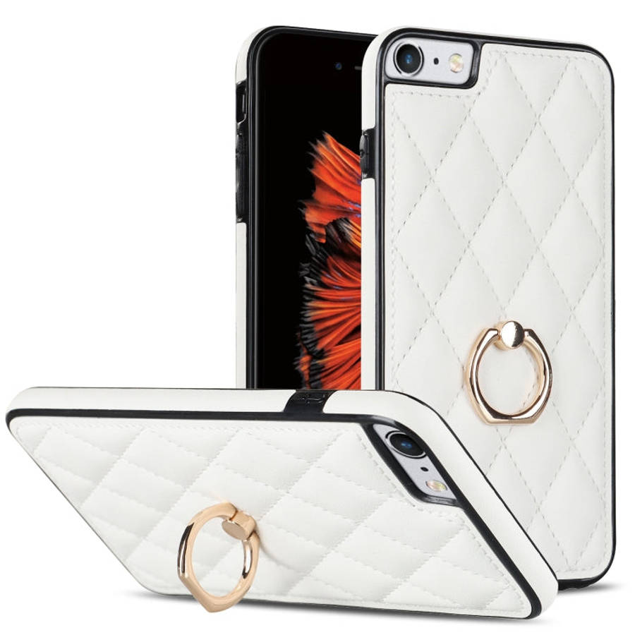 Rhombic PU Leather Phone Case with Ring Holder, For iPhone 11 Pro, For iPhone 11 Pro Max, For iPh...