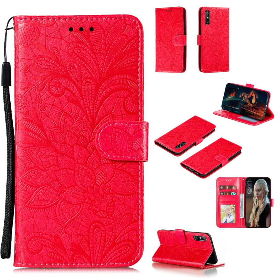 Lace Flower Embossing Pattern Horizontal Flip Leather Case , with Holder & Card Slots & Wallet & ...